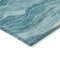 Homeroots 8' X 10' Turquoise Striped Washable Indoor Outdoor Area Rug 608133 - alternate 7