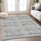 Homeroots 9' X 12' Gray And Ivory Southwestern Washable Indoor Outdoor Area Rug 593688 - alternate 8