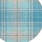 Homeroots 8' Teal Blue Gray And Brown Round Plaid Washable Indoor Outdoor Area Rug 596365 - alternate 6