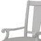 Homeroots Set of Two Light Gray and White Upholstered Linen And Solid Wood Open Back Dining Arm Chairs, 2PK 573365 - alternate 4