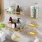 Fab Glass And Mirror 5-Pack Shower Caddy, Gold - Shower Organizer & Shelves for Efficient Storage, Bathroom Caddy fo CDY5-GD - alternate 5