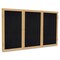 Ghent Enclosed Rubber Bulletin Board 48"x72", 3 Door PW34872TR-BK - alternate 1