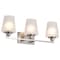 Nuvo Lune, 3 Light Vanity, Brushed Nickel Finish, Etched White Glass 60/8223 - alternate 6