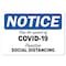 Signmission Stop The Spread Of Covid-19, 5 Inch X 3.5 Inch, Decal OS-NS-D-35-25598 - alternate 1