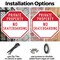 Signmission Private Property No Skateboarding, 10 Inch X 10 Inch, Aluminum Metal Signs OC-A-10-155 - alternate 4