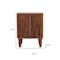 Homeroots 22" Brown Solid Wood Two Drawer Nightstand 701716 - alternate 10
