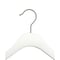 Nahanco 17in Low Gloss White Wooden SlimLine Jacket Hanger w/ Brushed Chrome Hook, 25PK SL23117 - alternate 4