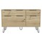 Homeroots 47" Natural Four Drawer Double Dresser 543995 - alternate 8