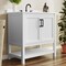 Flash Furniture Vega 36in. Vanity w/Sink, Black Hardware, Soft Close Doors & Open Shelf, Carrara Marble, Wht/Wht FS-VEGA36-WH-HDBLK-GG - alternate 6
