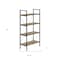 Homeroots 48" Taupe Metal Four Tier Etagere Bookcase 489798 - alternate 8