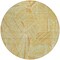Homeroots 8' Gold Copper And Brown Round Geometric Washable Indoor Outdoor Area Rug 594787 - alternate 6
