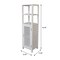 Happimess Solstice 47"H Handcrafted Pine Wood Bathroom Freestanding Floor Bathroom Storage Cabinet w/Louvered SHF2002W - alternate 7