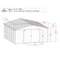 Arrow Classic 14 x 14 x 7 ft Flute Grey Steel Storage Shed CLG1414FG - alternate 10