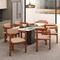 Leisuremod Velo Modern Dining Chair in Dark Natural Wood with Taupe Seat, 4PK VCA-51DTP4 - alternate 8