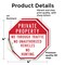 Signmission Private Property No Through Traffic, 4 inch X 4 inch, Vinyl Decal, 2PK OC-D-2PACK-4-156 - alternate 3