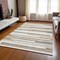 Homeroots 10' X 14' Ivory Beige And Taupe Striped Washable Indoor Outdoor Area Rug 613289 - alternate 6