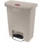 Rubbermaid Commercial Slim Jim Resin Step-On Container, Front Step Style, 8 gal, Beige 1883456 - alternate 6