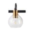 Jonathan Y Marais 21.5" 3-Light Iron/Glass Rustic Vintage LED Vanity Light, Black/Brass Gold JYL3528A - alternate 14