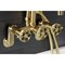 Kingston Brass 7-Inch Adjustable Wall Mount Clawfoot Tub Faucet with Knurled Handle and Hand Shower, Brushed Brass AE8457RKX - alternate 5