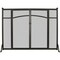Panacea Black/Gray Matte Metal Fireplace Screen with Doors 15910 - alternate 1
