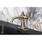 Kingston Brass One-Handle Single-Hole Bathroom Faucet with Deck Plate and Push Pop-Up Drain, Antique Brass KSD3543TKL - alternate 5