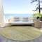 Homeroots 8' Gold Wheat And Beige Round Striped Washable Indoor Outdoor Area Rug 588084 - alternate 8