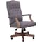 Boss Executive Slate Grey Linen Chair With Driftwood Finish Frame B905DW-SG - alternate 1