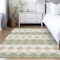 Homeroots 3' X 5' Artichoke Green Ivory And Beige Geometric Washable Indoor Outdoor Area Rug 597860 - alternate 4