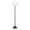 Homeroots 62" Black Floor Lamp With White Fabric Drum Shade 523538 - alternate 6