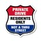 Signmission Private Driveway Shield Sign Private Dri, 6 Inch X 6 Inch, Plastic Sign SHI-P-6-436 - alternate 1