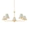 Hudson Valley Lighting Burghley Chandelier in Aged Brass/Off-White by Mark D. Sikes MDS2000-AGB/OW - alternate 1