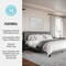 Martha Stewart Jett King Size Solid Wood Platform Bed w/Upholstered Base/Inset Paneled Headboard, Brown Gray/Gray MG-0900271F-K-BRN-GY-MS - alternate 9