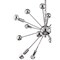 Jonathan Y Glenn 8-Light 22.5" Metal Sputnik-Style LED Chandelier, Chrome JYL9017A - alternate 6