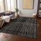 Homeroots 5' X 8' Black Ivory And Brown Striped Washable Indoor Outdoor Area Rug 597374 - alternate 6
