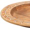 Homeroots 13" Brown Solid Wood Laurel Handmade Round Charger Plate 633185 - alternate 7