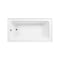 Kingston Brass 60-Inch Acrylic Rectangular 3-Wall Alcove Tub Combo with Waste and Overflow Drain, Left Hand Drain CVTAP603222L5 - alternate 3