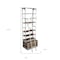 Homeroots 32" Light Brown And Nickel Metal and Solid Wood Five Tier Library Bookcase with Two Drawers 611040 - alternate 7