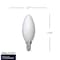 Bulbrite LED Filament, 4 Watt Dimmable B11 Light Bulb, Milky Glass Finish, E12 Base, 4000K, 300 Lumens, 4PK 862309 - alternate 10