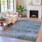 Homeroots 10' X 14' Pewter Navy Blue And Charcoal Abstract Washable Indoor Outdoor Area Rug 630848 - alternate 7