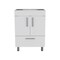 Homeroots 24" White Wood Freestanding Double Door Bathroom Vanity With Sink 478250 - alternate 1