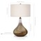Homeroots 25" Brass Glass Gourd Table Lamp With White Drum Shade 524327 - alternate 5