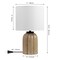 Jonathan Y Royce 18.25" Rustic Farmhouse Fluted Scalloped Gourd Resin/Metal LED Table Lamp, Antique Light B, 2PK JYL5608A-SET2 - alternate 5