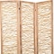 Homeroots 69" Brown Wood Folding Three Panel Screen Room Divider 274730 - alternate 5
