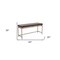 Homeroots 63" Dark Mango Manufactured Wood Rectangular Writing Desk With Three Drawers 482428 - alternate 5