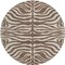 Homeroots 8' Brown And Beige Round Animal Print Washable Indoor Outdoor Area Rug 600596 - alternate 6