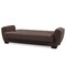 Homeroots 93" Brown Chenille Convertible Futon Sleeper Sofa And Toss Pillows With Storage 607075 - alternate 5