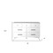 Homeroots 56" White Solid Wood Seven Drawer Double Dresser 524146 - alternate 9