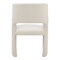 Homeroots White Upholstered Faux Linen Dining Arm Chair 555848 - alternate 5