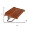 Homeroots 14" X 20" Brown Teak Rectangular Shower Bench 549333 - alternate 4