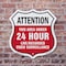 Signmission 24 Hour Surveillance Shield Sign Attenti, 6 inch X 6 inch, Plastic Sign, 2PK SHI-P-2PACK-6-353 - alternate 4